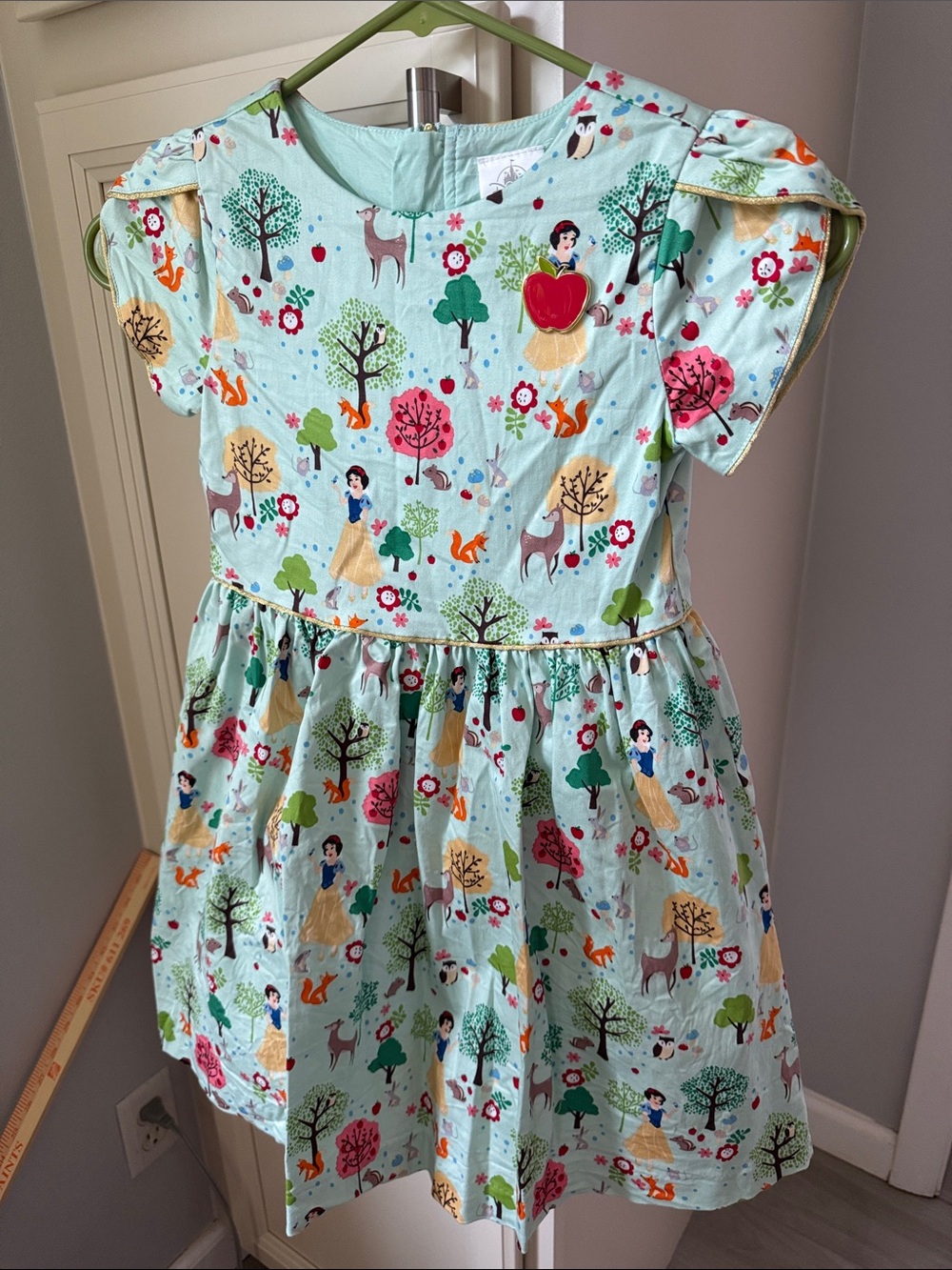 Disney Light Blue/green Forest Dress with Snow White and Forest Animals